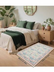 Thảm trải sàn màu hồng cổ điển phong cách Boho sang trọng, mềm mại và bông xốp, chống trơn trượt và có thể giặt máy, bề mặt nhung + lớp lót TPR, phù hợp cho phòng khách, phòng ngủ, hành lang - Họa tiết Baroque trang nhã, thảm trong nhà | Lớp lót chống trơn trượt, thảm phòng khách. - Hồng - Xem 4