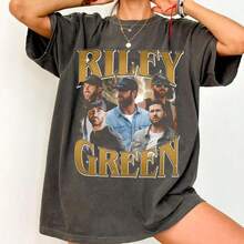 Co Mfort Co Lors Riley Green Shirt Vintage Graphic Tee Riley Green T-Shirt Retro Gift For Women And Ma - Black - View 1