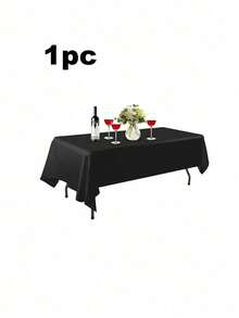 1/3 piezas Mantel elástico rectangular de media cobertura, cubierta de poliéster de ancho completo con adhesivo, resistente a las arrugas y lavable, adecuado para fiestas, cocina, bodas, oficina y otras ocasiones decorativas - Multicolor - Ver 14