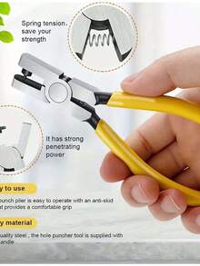 2.0mm Round Hole Punch Tool, Suitable For Watch Bands, Leather, Shoes, Fabrics, Pet Collars, DIY Home Or Craft Projects, Universal Type - Multicolor - View 6