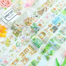 4Pcs/Set Matte Snowman PET Washi Tape Pre-Cut Wooden House Masking Tape For Stickers Scrapbooking Journal Collage Material - 4Pcs/Set - View 10