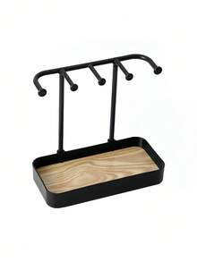 双层首饰架带托盘，金属项链收纳盒，也可用于收纳耳环、手镯 - 彩色 - 查看 8