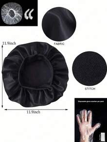 2/1 套真丝缎面睡帽，弹性宽边设计，发网，睡眠帽，发套，桑蚕丝材质，柔软舒适，防毛躁，适合卷发和直发，适用于沐浴、家居美容、化妆、节日用品，是送给母亲和女性的理想礼物，实用时尚的配饰，高品质，改善睡眠质量，情人节礼物，浴室用品，缎面帽，帽子，浴帽 - 彩色 - 查看 12