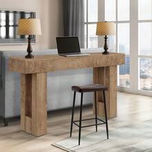 Elegant Wood-Look Faux Trunk Style Console Table With Long Strip Design For Stylish Home Decor - 黑色 - 查看 5