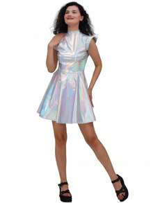 Women Outdoor Dress - Silver - View 3