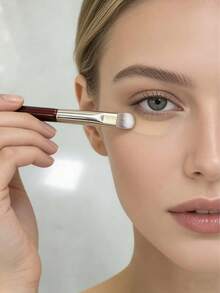 3pcs/Set Soft Makeup Brushes - Foundation Brush, Concealer Brush, Detail Brush, BB Cream Brush, Primer Brush, Convenient Portable Makeup Brush Set - Redwood - View 3