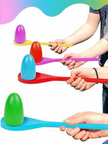 6/12 Stücke Ostereibalance-Spielzeug mit Löffeln, Bildungsspielzeug zum Balancetraining, geeignet für Jungen und Mädchen aller Altersgruppen, Outdoor-Aktivitäten für Feiertage, verbessert Sportfähigkeiten und Gleichgewichtsfähigkeit, inklusive Löffel, Feiertagsspielset, Weihnachtsstrumpffüller - Verschiedenfarbig - Übersicht 2