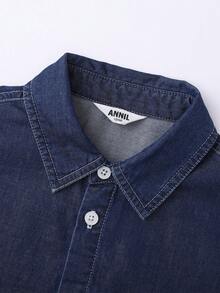 Annil Annie童装 - 男童长袖衬衫 - 2025春季新款 - 淺藍牛仔 - 查看 4