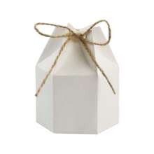 50个/包（50个牛皮纸盒+50根麻绳）六边形牛皮纸盒，适用于包装糖果、巧克力、饼干、派对小礼物、节日、生日、婚礼礼品等。 - 彩色 - 查看 6