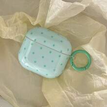 Minimalist Pink Green Polka Dot Hanging Ring Earphone Case Compatible With AirPods Pro 2, Cute Apple 4 Minimalist 3 New 1/2 Generation Women Earphone Case - Multicolor - View 7