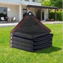 Tela de sombra negra, lona de malla, toldo de jardín adecuado para invernaderos, terrazas, verduras, cubiertas de plantas y gallineros, redes de sol, para protección al aire libre,Tamaño: 4*6m - 4*6 cm - Ver 4