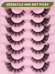 7对自然浓密型假睫毛，长度从8毫米到18毫米不等，采用狐狸毛效果，柔软舒适。它们能拉长自然睫毛，佩戴方便，适合日常妆容。也是馈赠佳品。 - 狐狸眼睫毛 - 查看 6