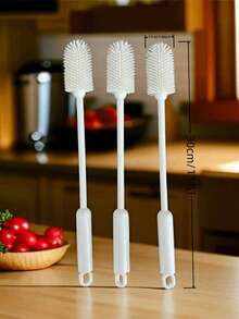 1pc 30cm TPR Material Water Cup Cleaning Brush, Multi-Purpose Cleaning Brush, Suitable For Kitchen Items, Baby Bottles, Cups, Bottles, Containers, Jars, Coffee Cups, Wine Glasses, Kitchen, Bathroom, Household Items - Multicolor - View 1