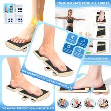 Ankle Balance Board And Ankle Strengthener For Physical Therapy Rehab Plantar Fasciitis Relief Stability Training Balance Training Foot Strengthener And Single Leg Balance BoardFull Of Fun - Black - View 1