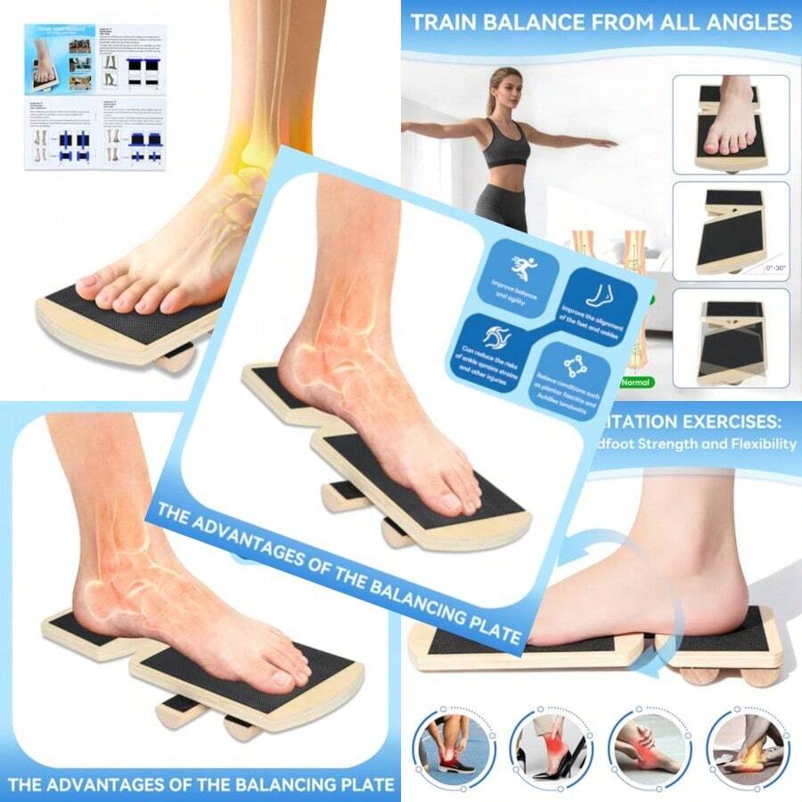 Ankle Balance Board And Ankle Strengthener For Physical Therapy Rehab Plantar Fasciitis Relief Stability Training Balance Training Foot Strengthener And Single Leg Balance BoardFull Of Fun - Black - View 1