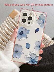 1pc Minimalist Pink Lily Flower Pattern Shockproof TPU Phone Case, Compatible With IPhone 16 Pro Max/15 Plus/14/13/12/11/8P/XS Max And Galaxy S24 Ultra/S23 FE/S22/S21/S20/A52S/A15/A03 - 款式4(1pc) - 查看 6