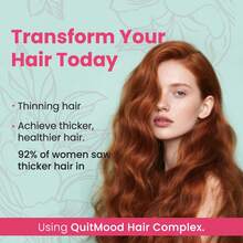 Quit Mood Hair Growth Capsules - Advanced Hair Growth Blend To Nourish Thinning Hair, Increase Hair Thickness & Support Healthy Fuller Hair, 60 Capsules Dietary Supplement For Women & Men - 60 Capsules/Bottle - 查看 4