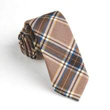 1pc Rhombus Pattern Casual Polyester Tie, 6cm/2.36in Width, Suitable For Men And Women, Spring/Autumn - Multicolor - View 8