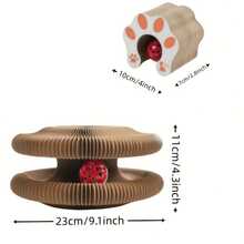 Kitty Cat Toys, 1 PC Magic Organ Kurlz Cat Scratching Board, Modern Indoor Interactive Reversible Toys Scratcher Cardboard Kitten Pads - 1pc - View 14