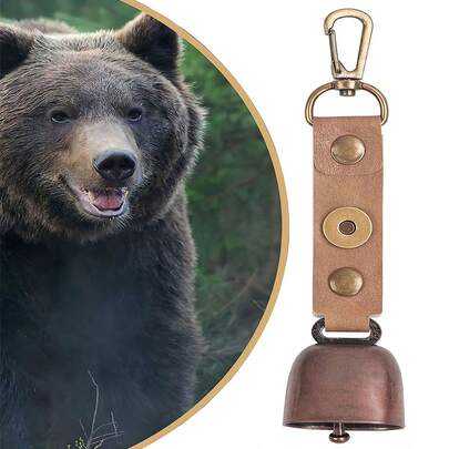 大音量クマベル 熊よけ ハイキングベル ペンダント キーホルダー 熊よけギア 磁気式消音サイレンサー付き メンズ レディース ハイカー アウトドア キャンプ ハイキング サバイバル 緊急用 登山 ハイキング必需品 アクセサリー