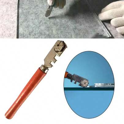 1pc/2pcs 6-Wheel Glass Cutter, Multifunctional Manual Tool, DIY Glass Tool, Renovation Tool, Suitable For Cutting Tiles And Mirrors, Great For Home Use And Various Cutting Tasks