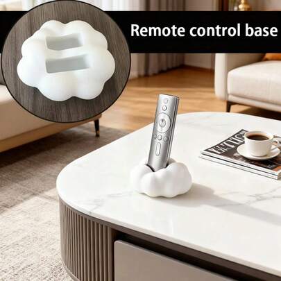 1pc Cute Cloud Remote Control Holder & Storage Box - Black & White Modern Design, Soft Pad Top, Fits TV, DVD Player, Blu-Ray Player, Audio System, Game Console - Decorative Storage Box Saves Space