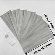 10 miếng dán sàn tự dính 40x15cm, giấy dán tường có thể tháo rời, gạch lát sàn vân gỗ PVC dày, thích hợp cho phòng ngủ, phòng khách, nhà bếp, văn phòng, dễ dàng lắp đặt không cần keo. - 40x15cm - Xem 4