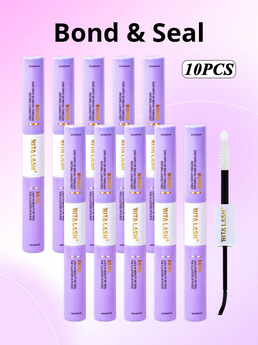 RITALASH Bond & Seal 2 In 1 Waterproof False Eyelashes Glue With Double Ends, Sticky Eyelash Glue For Lash Extensions, Lash Glue Seal For Cosmetic False Lashes, Makeup, DIY Lash Kit - Black - View 1