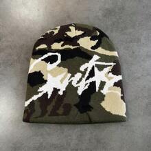 1顶小众字母针织帽，男女通用，秋冬季保暖，适合休闲、街头风、情侣装、学生等场合。 - 彩色 - 查看 15