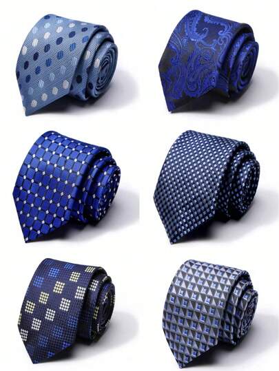 1 Piece Of 8CM Dark Blue Paisley Men's Tie, Suitable For Fashion Parties, Business Work, And Graduation Ceremonies