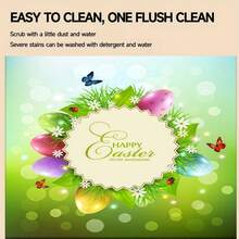 1pc Easter Wreath & Egg Pattern, Warm Family Atmosphere, Silicone, Non-Slip, Suitable For Washing Machine Cover, Dryer Cover, Coffee Machine Mat, Kitchen Counter Mat, Multi-Purpose Household Mat - Multicolor - View 9