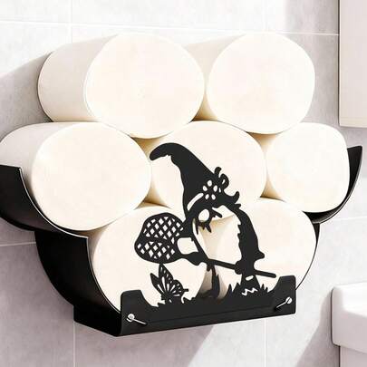 Suport pentru șervețele pitice, accesoriu decorativ agățat DIY, potrivit pentru băi, bucătării și dormitoare. Este extensibil, pliabil și durabil, fiind un element practic de decor pentru casă. Un suport creativ pentru depozitarea hârtiei igienice.