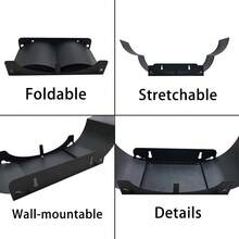 狐狸造型纸巾架，DIY装饰悬挂配件，适用于浴室、厨房和卧室。它可伸缩、可折叠且经久耐用，是一款实用的家居装饰品。创意十足的卫生纸收纳架。 - 黑色 - 查看 9