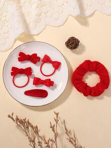 12pcs Red Cute Bow Hair Clips - Fashionable Design, Suitable For Various Hairstyles And Occasions. Minimalist Style Fits Girls And Teenagers, Perfect Accessory For School, Party Or Casual Wear. Best Gift Choice. - Red - View 6