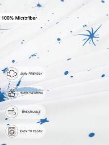1件星月图案超柔软贴身床垫保护套 - 可机洗，适合简约、梦幻、卡通和INS风格卧室，提升卧室时尚氛围，多种尺寸（特大/大号/标准双人/单人）可选，适用于家庭、宿舍、公寓、酒店和度假租赁，也是一份很棒的礼物。 - 彩色 - 查看 7