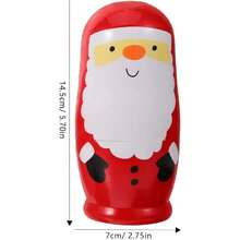 MAGICLULU 6 Piezas Juguetes Apilables Rusos Muñecas Matrioskas Navideñas Muñeca Apilable De Navidad Muñecos De Anidación De Muñecos De Nieve Víspera De Todos De Madera Colocar,40984115 - Multicolor - Ver 2