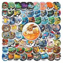 pokemon 50张可爱卡通贴纸，DIY装饰贴纸，适合儿童和女孩，可用于滑板、手机、笔记本电脑、自行车、冰箱和其他可爱的DIY装饰，防水涂鸦玩具 - 彩色 - 查看 2