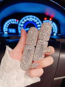 1pc 5ml Refillable Luxury Rhinestone Decorated Perfume/Toner Spray Bottle, Portable Fine Mist Atomizer For Liquid Cosmetic Gift - Silver - View 6