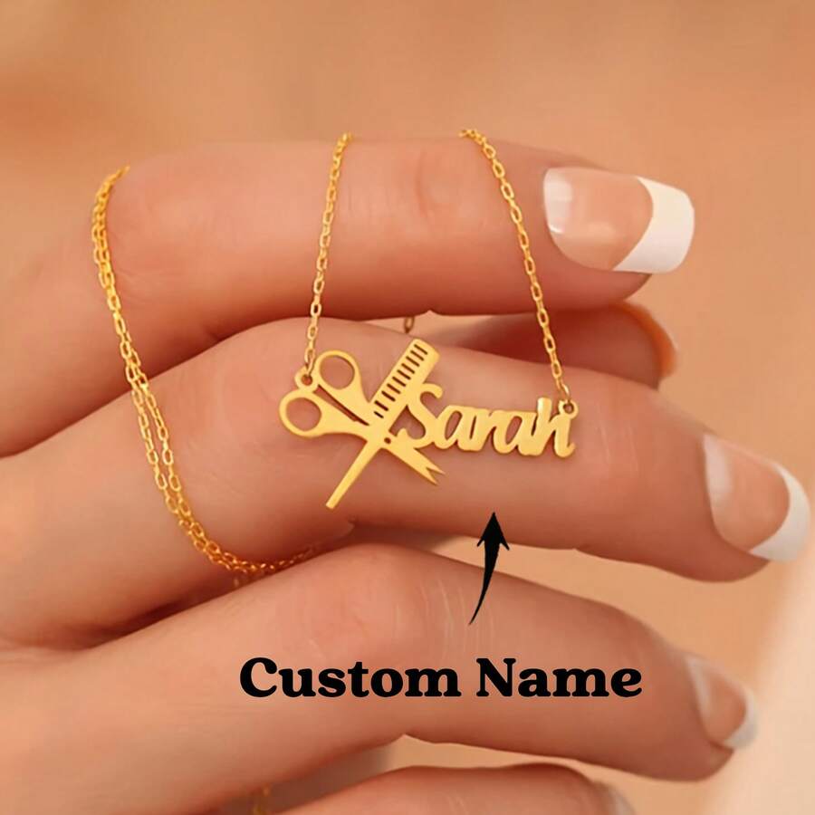 Exquisite Name Necklace, Customized Lowercase Name Necklace, Mini Signature Name Jewelry, Gold Name Jewelry, Bridesmaid Gift - Multicolor 5 - View 1