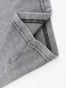 180g Washed Short Sleeved Shirt,  And Fashionable Men's Casual, Tito's Handmade Vodka Austin Texas Printed Pattern T-Shirt For Spring And Summer, Suitable For Daily Outdoor Wear - Màu Xám nhạt - Xem 4