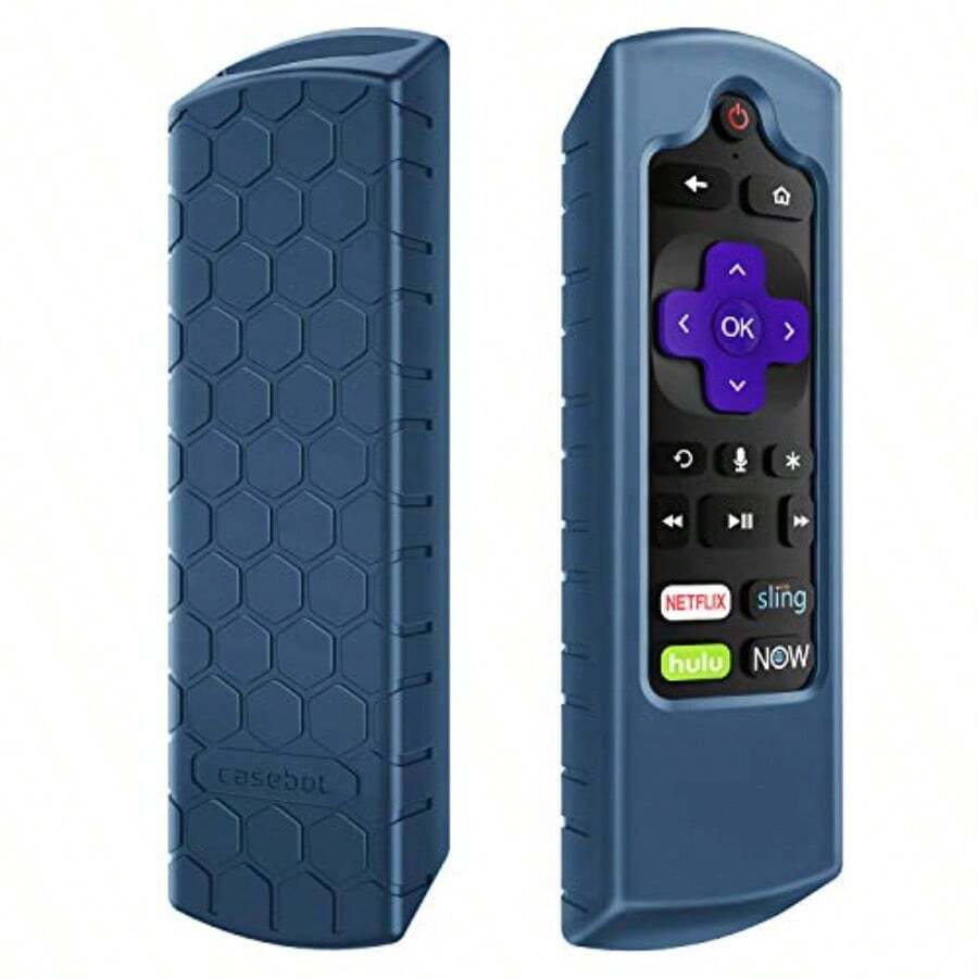 Case For Roku Voice Remote RCA1R RCAL7R Express HD 4K Ultra LT Enhanced Voice Express 3930 Premiere+ 3921 Streaming Stick+ Remote Anti Slip Shockproof Silicone Cover Cyan Blue - Xanh lam - Xem 1