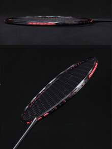 ALPSPORT V5 PRO Full Carbon Badminton Racket - Ultralight 5U Wave-Shaped Aerodynamic Frame, Offensive And Defensive Balanced, Pre-Strung With Grip Tape, 22-30lb Tension (Default 24lb) - Professional Competition & Training Racket - Multicolor - View 8