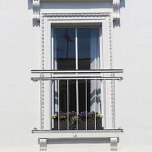 Balustrady balkonowe ze stali nierdzewnej francuskiej, balustrady tarasowe, balustrady, kraty balkonowe do użytku zewnętrznego, kraty okienne - 156*90 cm - Zobacz 5