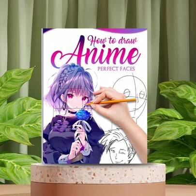 1pc Simple And Easy Anime Drawing Tutorial, Learn To Draw Anime Characters From Scratch, Beginners Can Easily Draw Perfect Anime Faces, Suitable As A Gift (Pen Not Included)