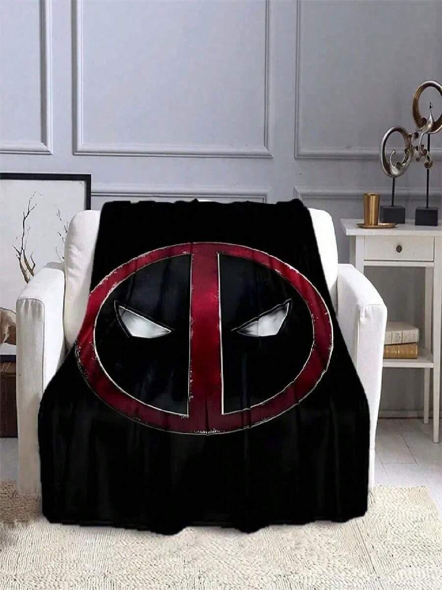 Deadpool Printed Blanket Ren Adult Blanket Soft And Warm Bedding For Bed Sofa Outdoor Travel Cover Blanket#Color_Style H,Size_75X95CM - màu đen - Xem 1