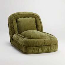 LouannTatami Foldable Lazy Sofa Bed Floor Chair - Adjustable Human Dog Bed Adults Kids Floor Seats - Cozy Small Couch Home Living Room (Green) - 黑色 - 查看 8