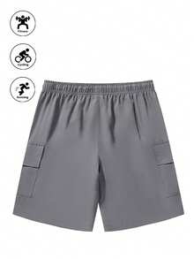 Pantaloni scurți cargo pentru bărbați noi pentru vară și pantaloni scurți sport lejeri, de lungime medie, pantaloni casual pentru bărbați în timpul verii - Gri - Vizualizare 3