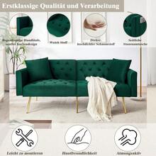 Sofa Bed Mattress - Green + Velvet - View 4