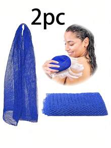 2个装非洲网状海绵，非洲去角质网，非洲沐浴海绵，非洲洗衣网，非洲加纳磨砂巾，身体去角质长网沐浴磨砂膏背部磨砂器，令肌肤光滑 - 2pc - 查看 21