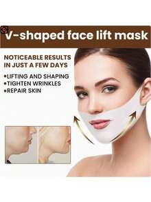 1 Pack V-Shaped Face Smooth Lifting Ear Patch, Face Care Moisturizing Glossy Ear-Hanging Tightening Double Chin Shaping Small V-Line - Multicolor - View 10